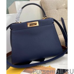 High Peekaboo Iconic Medium Leather Bag Dark Blue