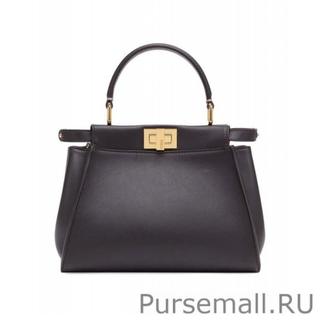 High Quality Peekaboo Iconic Mini Leather Bag Black