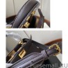High Quality Peekaboo Iconic Mini Leather Bag Black