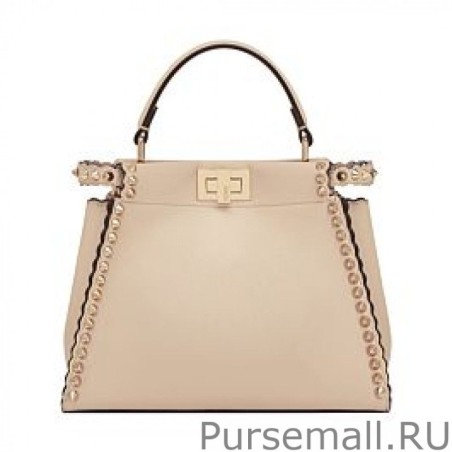 UK Peekaboo Mini leather bag 8BN244 Apricot