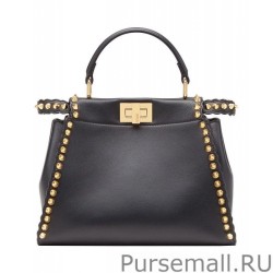 Cheap Peekaboo Mini leather bag 8BN244 Black