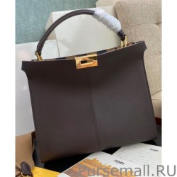 7 Star Peekaboo X-lite Medium Leather Bag Dark Coffee