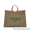 7 Star Peekaboo X-tote Canvas bag 8BH374 Khaki