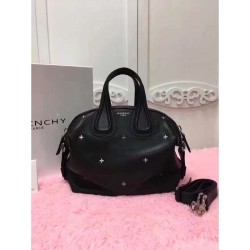 Luxury Givenchy Nightingale Star Togo Bag Black