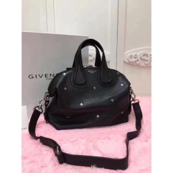 Luxury Givenchy Nightingale Star Togo Bag Black