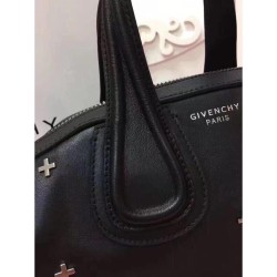 Luxury Givenchy Nightingale Star Togo Bag Black