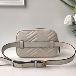 Copy GG Marmont Matelassé Belt Bag 523380 White