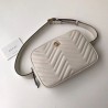 Copy GG Marmont Matelassé Belt Bag 523380 White