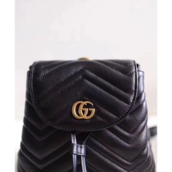 High GG Marmont Matelasse Backpack 528129 Black