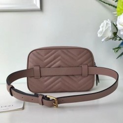 Cheap GG Marmont Matelassé Belt Bag 523380 Brown