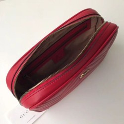 Copy GG Marmont Matelassé Belt Bag 523380 Red