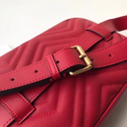 Copy GG Marmont Matelassé Belt Bag 523380 Red