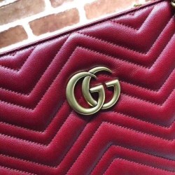 Luxury GG Marmont Matelassé Medium Tote 524578 Red