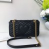 Top Quality GG Marmont Matelasse Mini Bag 443497 Black