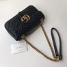 Top Quality GG Marmont Matelasse Mini Bag 443497 Black