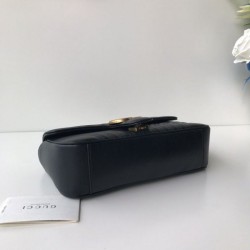 Top Quality GG Marmont Matelasse Mini Bag 443497 Black