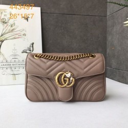 Perfect GG Marmont Matelasse Mini Bag 443497 Light Coffee