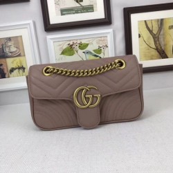 Fashion GG Marmont Matelassé Mini Bag 446744 Aprict