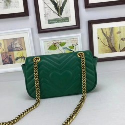 Knockoff GG Marmont Matelassé Mini Bag 446744 Green