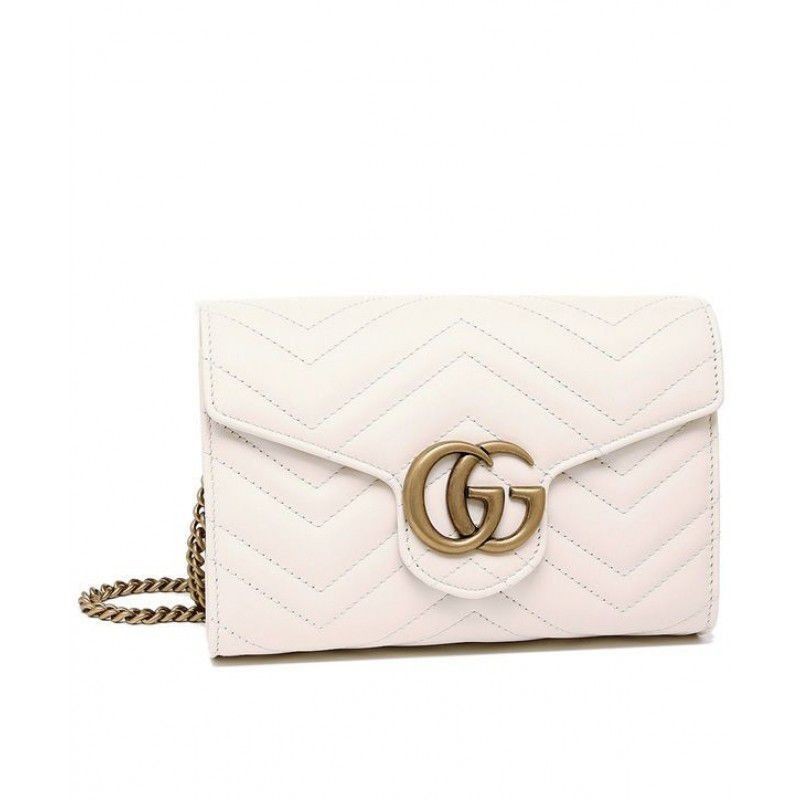 7 Star GG Marmont matelasse mini bag 474575 Cream