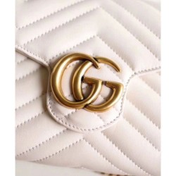 7 Star GG Marmont matelasse mini bag 474575 Cream