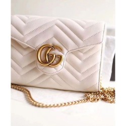 7 Star GG Marmont matelasse mini bag 474575 Cream