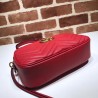Designer GG Marmont Matelasse Shoulder Bag 447632 Red