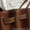 Inspired Hermes Birkin 30cm 35cm Bag In Brown Clemence Leather