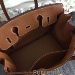 Inspired Hermes Birkin 30cm 35cm Bag In Brown Clemence Leather