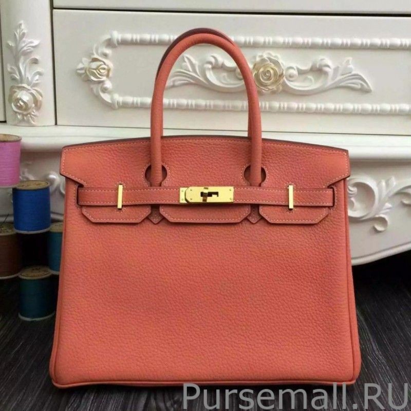 7 Star Hermes Birkin 30cm 35cm Bag In Crevette Clemence Leather