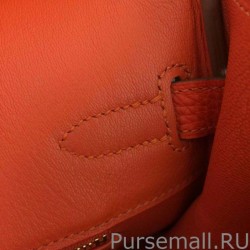 Wholesale Hermes Birkin 30cm 35cm Bag In Orange Clemence Leather