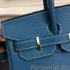 Wholesale Hermes Birkin 30cm 35cm Bag In Jean Blue Clemence Leather