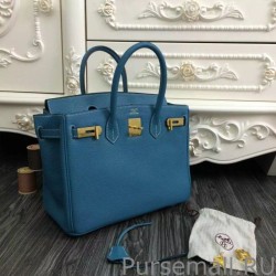 Wholesale Hermes Birkin 30cm 35cm Bag In Jean Blue Clemence Leather