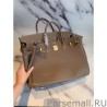 Replica Herme Birkin 40cm Handmade Bag Clemence Taupe