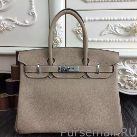 Cheap Hermes Birkin 30cm 35cm Bag In Grey Clemence Leather