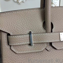 Cheap Hermes Birkin 30cm 35cm Bag In Grey Clemence Leather