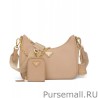 Top Prada Re-Edition 2005 Saffiano leather bag 1BH204 Apricot