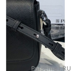 Knockoff Prada Saffiano leather shoulder bag 1BD249 Black