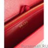 1:1 Mirror Prada Saffiano leather shoulder bag 1BP012 Red