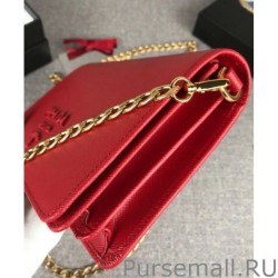 1:1 Mirror Prada Saffiano leather shoulder bag 1BP012 Red