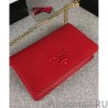 1:1 Mirror Prada Saffiano leather shoulder bag 1BP012 Red