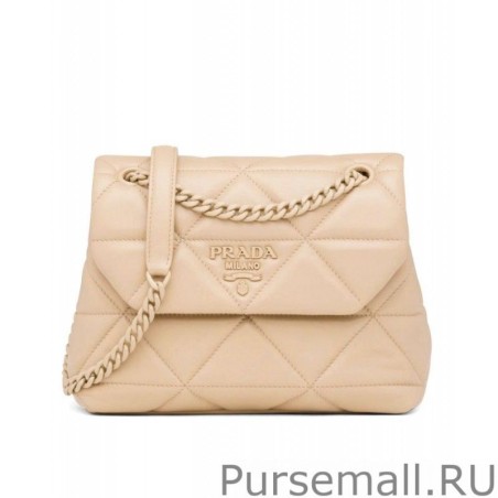 Fashion Prada Small Spectrum shoulder bag 1BD233 Apricot