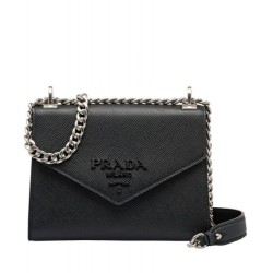 7 Star Prada Monochrome Saffiano leather bag 1BD127 Black