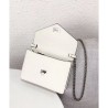 Copy Prada Macro Logo Leather Crossbody Bag 1BD097 White