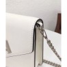 Copy Prada Macro Logo Leather Crossbody Bag 1BD097 White