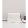 Copy Prada Macro Logo Leather Crossbody Bag 1BD097 White