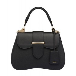 Wholesale Prada Sidonie Large Saffiano Bag 1BN002 Black