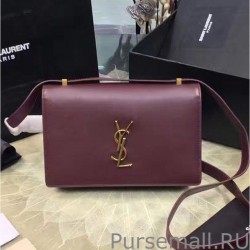 AAA+ YSL Saint Laurent Dylan Burgundy Calfskin Cross-body Bag 377827