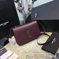 AAA+ YSL Saint Laurent Dylan Burgundy Calfskin Cross-body Bag 377827