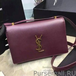 AAA+ YSL Saint Laurent Dylan Burgundy Calfskin Cross-body Bag 377827